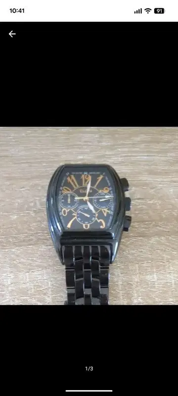 ELGIN 블랙 크로노그래프 손목시계