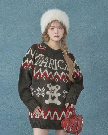 Darich 노르딕 베어 니트 풀오버