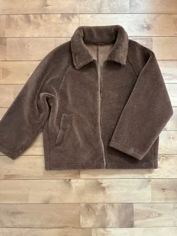 브라운 플리스 자켓