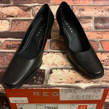REGA 블랙 펌프스 23cm 박스 포함 7355 AD 리 23.5