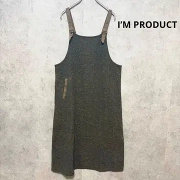 I'M PRODUCT 점퍼 스커트 일본제 울 혼방 트위드풍