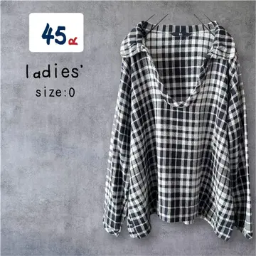 [ 새상품급 ] 45R 긴팔 풀오버 코튼 셔츠 코튼 100%