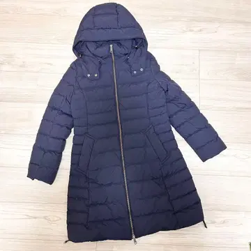 무인양품 롱 다운 코트 여성용 L 사이즈 네이비 A라인