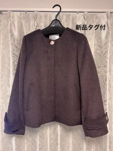 [ 새상품 ] index 노카라 숏코트 브라운 40 L 사이즈