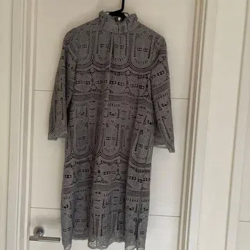 그레이 레이스 하이넥 원피스 KYOKO HIGA