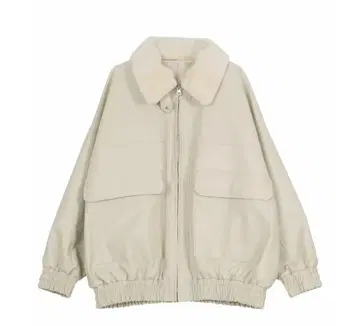 인조 가죽 집업 블루종 [K1326]