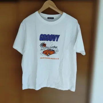 가격 인하 놈브르 임페어 GROOVY DOG CAR 프린트 T셔츠