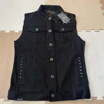 트랜스폼 베스트 표범 무늬 블랙