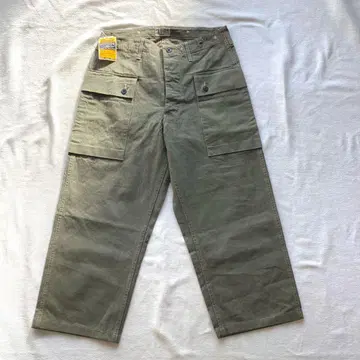 데드스탁 버즈릭슨 대전 와이드 카고 팬츠 카키 W34