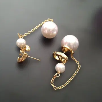 엘레강트 체인 진주 귀걸이