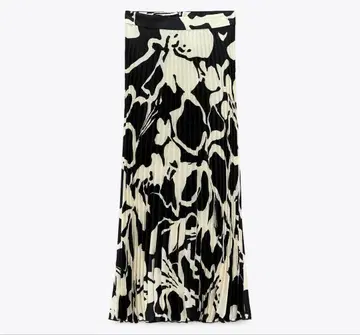 ZARA 프린트 패턴 플리츠 스커트