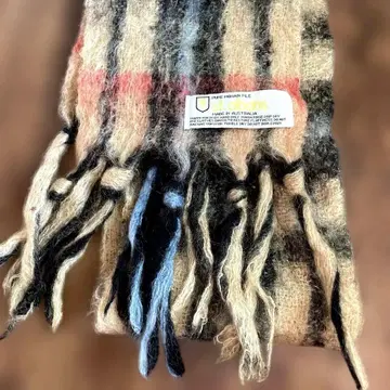 St.albans 호주산 모헤어 머플러 체크 무늬