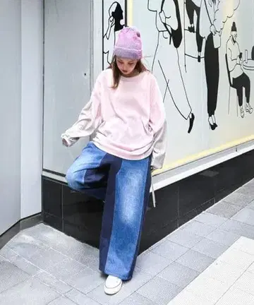 [MODE NORM CORE] 데님 패치워크 팬츠