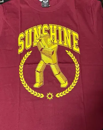 선샤인 스윙 T셔츠 M 사이즈 근육맨 버건디