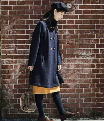 Sunny Clouds 써니클라우드 네이비 롱 코트 골드 버튼