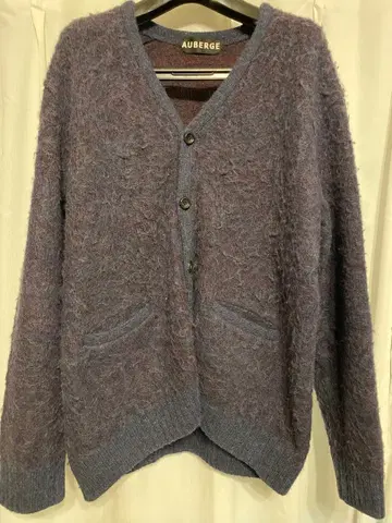 [ 새상품급/한정품 ] AUBERGE 모헤어 가디건 KURT 네이비 퍼플