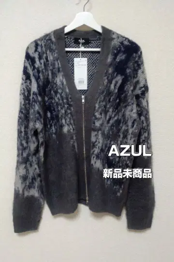 AZUL 더블 지퍼 가디건 그레이/네이비 미사용 새상품