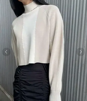 WIDE STRIPE KNIT TOP 크롭 아메리빈티지