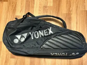 YONEX 테니스 라켓백 블랙/노랑 백팩 신발 수납 가능