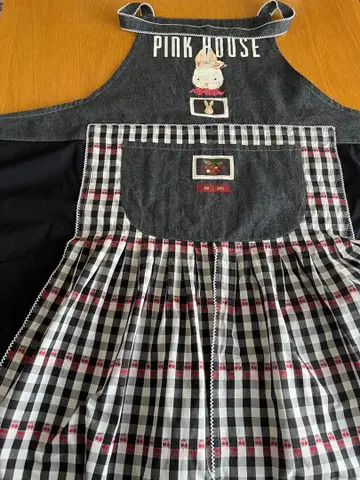 핑크하우스 탭 에이프런 토끼