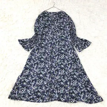 엘렌디 원피스 올 패턴 네이비 블루 M 사이즈