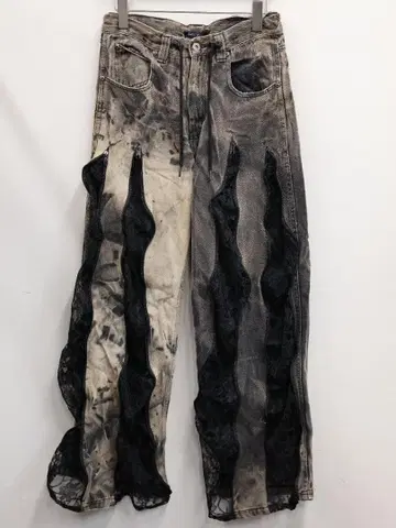 리메이크 데님_RA139 재구축 와이드 팬츠 리메이크 y2k