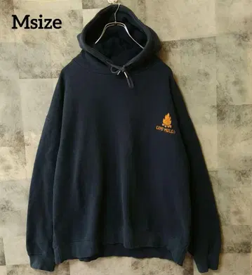 MULGA 모티브 Msize 캠핑 풀오버 후드티 네이비 컬러