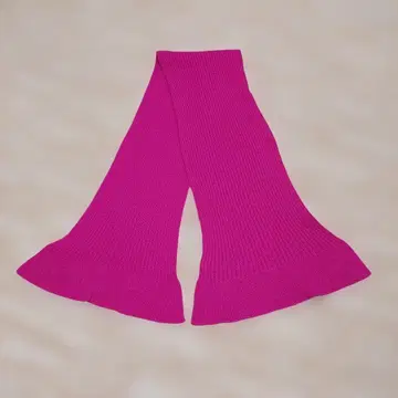 캐시미어 100% 루비 핑크 숏 머플러