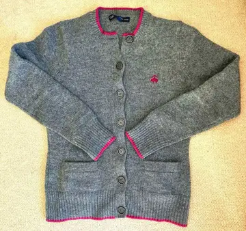 Brooks Brothers 로고 자수 그레이 가디건