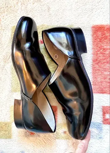 Haruta 블랙 가죽 로퍼 24.5cm 에나멜