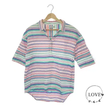 최종 가격 NAUW CLOSET 상의 피케 셔츠 옷깃 버튼 카 z1