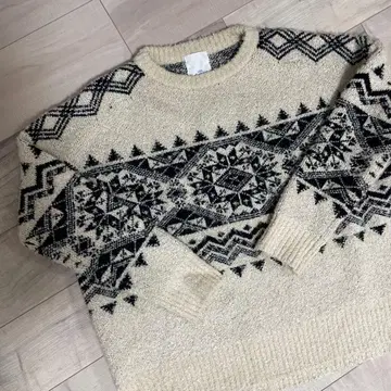 GENE HEAVENS 노르딕 무늬 니트 스웨터