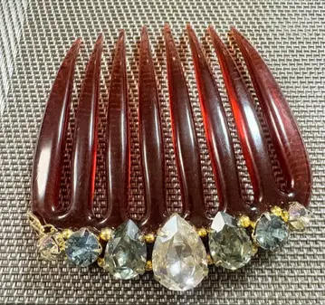 미사용 COMPLEX BIZ 스와로브스키 핑크 계열 브라운 빗