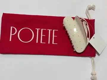 potete 포테테 헤어 클립 리본 하트 화이트