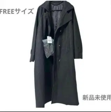 CHILLE 블랙 롱 코트 FREE 사이즈