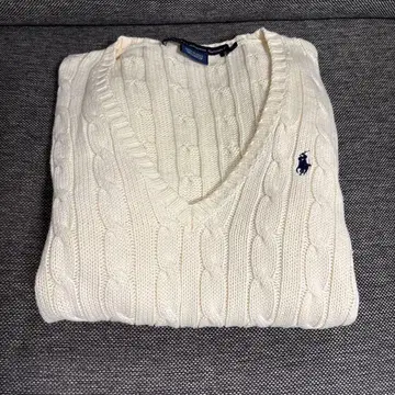 폴로 랄프로렌 케이블 니트 스웨터 아이보리 xs