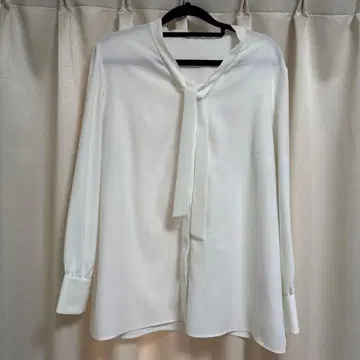 최종 SALE 무료배송 [세탁 가능] 보타이 조젯 블라우스 화이트 48