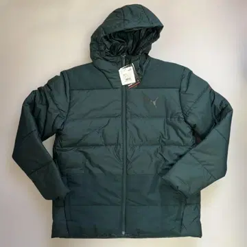 PUMA 후드 부착 다운 자켓 다크 그린