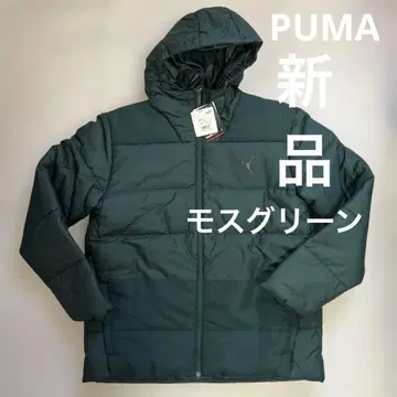 PUMA 후드 부착 다운 자켓 다크 그린