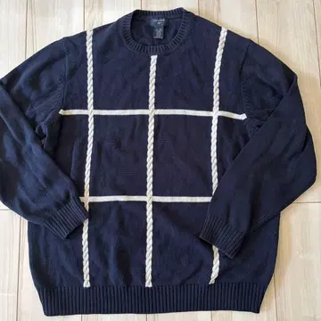 DOCKERS 네이비 로프 무늬 스웨터 XL