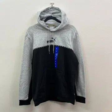 택 포함 PUMA 남성용 후드티 속기모 L 라이트 그레이 x 블랙 2