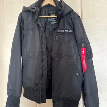 새상품급 ALPHA INDUSTRIES 플라이트 자켓 M 블랙 밀리터리