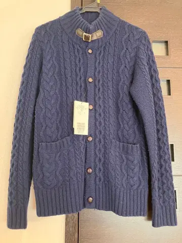 주식회사 니콜 네이비 케이블 짜임 니트 스웨터 가디건 사이즈 46