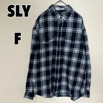 SLY (F) 체크 무늬 셔츠 코튼