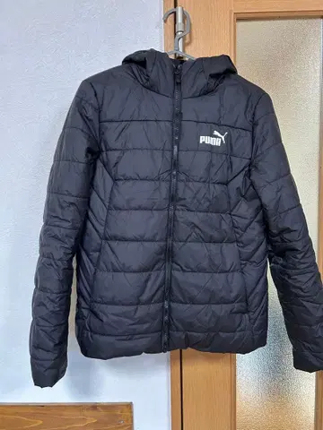 푸마 PUMA 블랙 다운 자켓 후드 부착