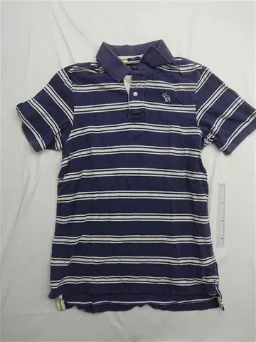 아바크롬비앤피치 MUSCLE 보더 피케 셔츠 남성용 M 네이비 계열