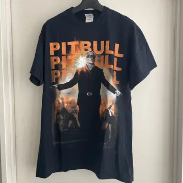 PITBULL 프린트 티셔츠 랩 티