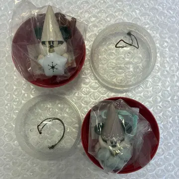 디즈니 크리스마스 릴린린 캡슐 토이 화이트(베이지) 브라운