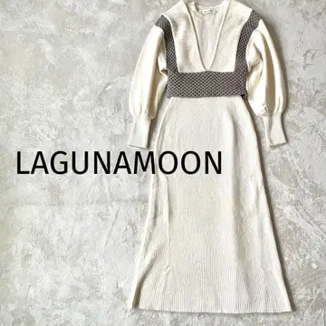 LAGUNAMOON 라그나문 베스트 레이어드 니트 원피스 M