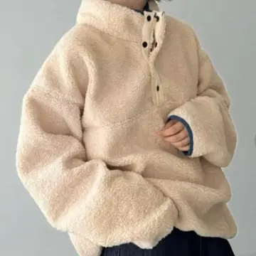 [ 새상품급 ] CANAL JEAN 보아 플리스 풀오버 하프 지퍼 자켓